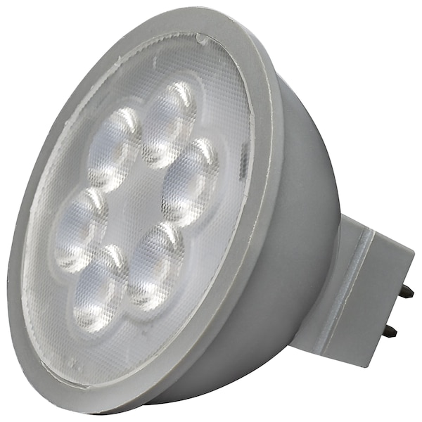 Satco 4.5 Watt MR16 LED - Silver Finish - 3000K - GU5.3 Base - 360 Lumens - 12 Volt - Hologen S11389 - main